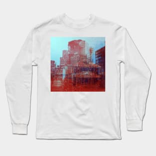 Urban Graffiti-blue Long Sleeve T-Shirt